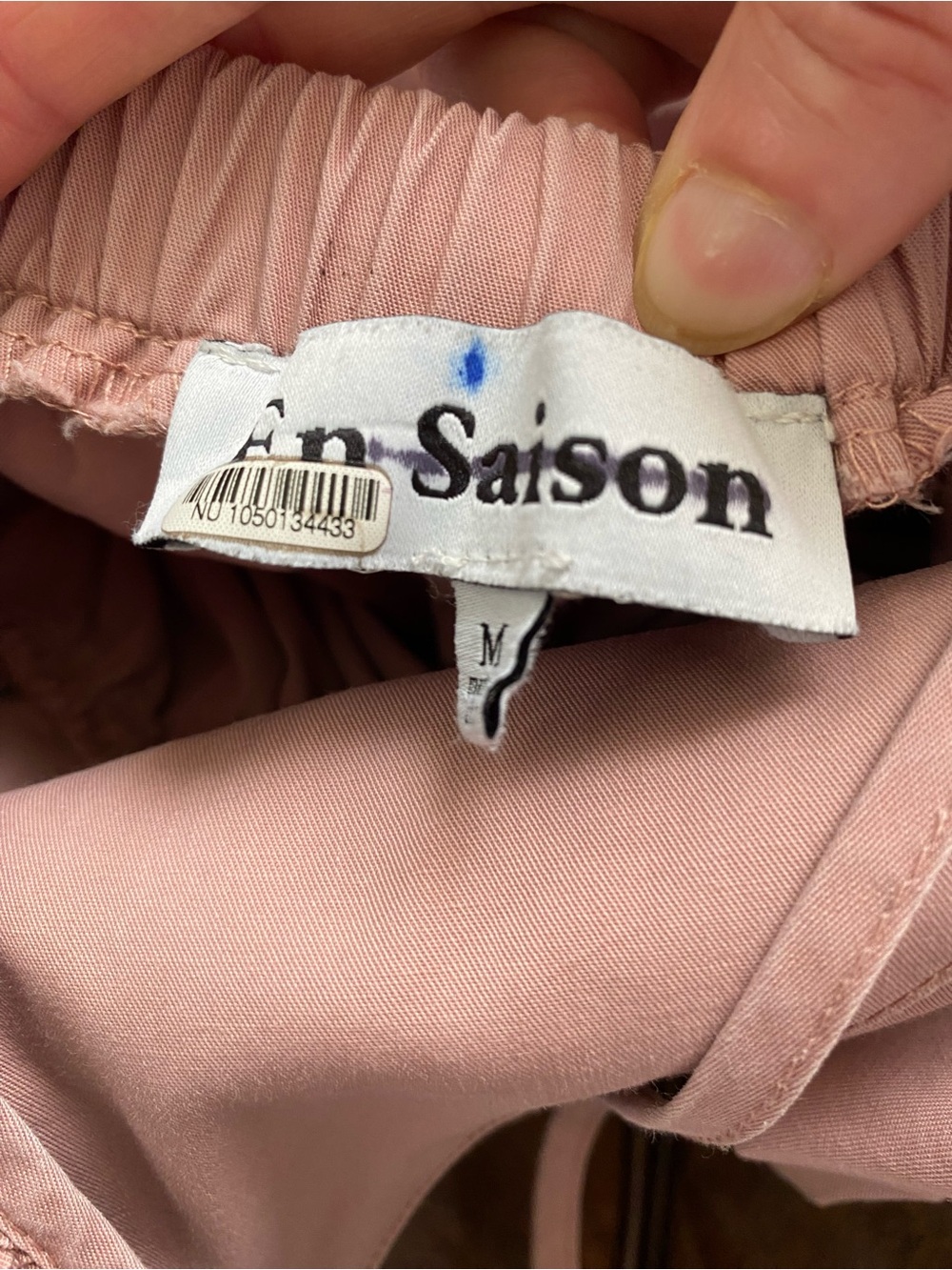 En Saison Barnette Maxi Dress Dusty Rose Mauve Cotton Eyelet Open Back Pockets - Picture 15 of 16